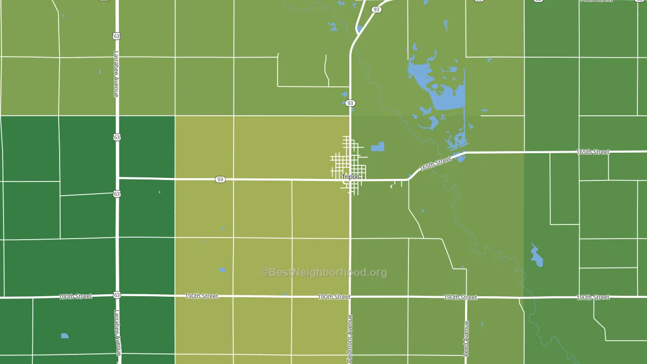 50676, IA block-group voter-turnout map