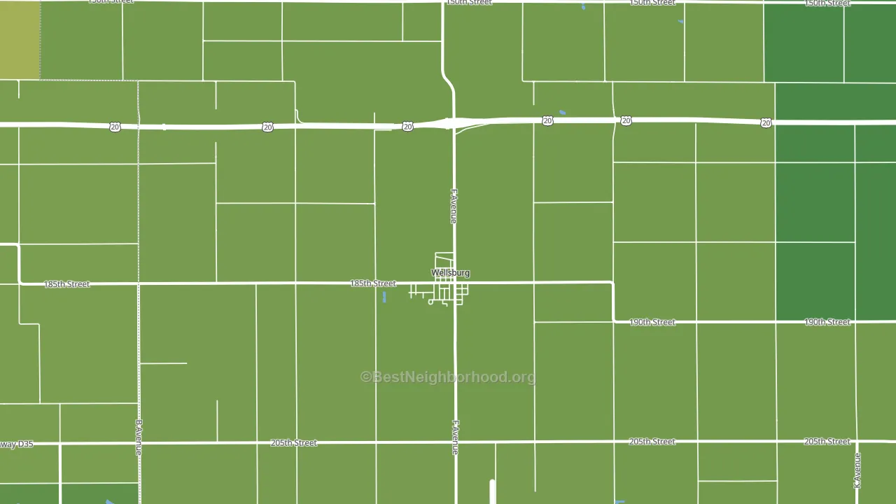 50680, IA block-group voter-turnout map