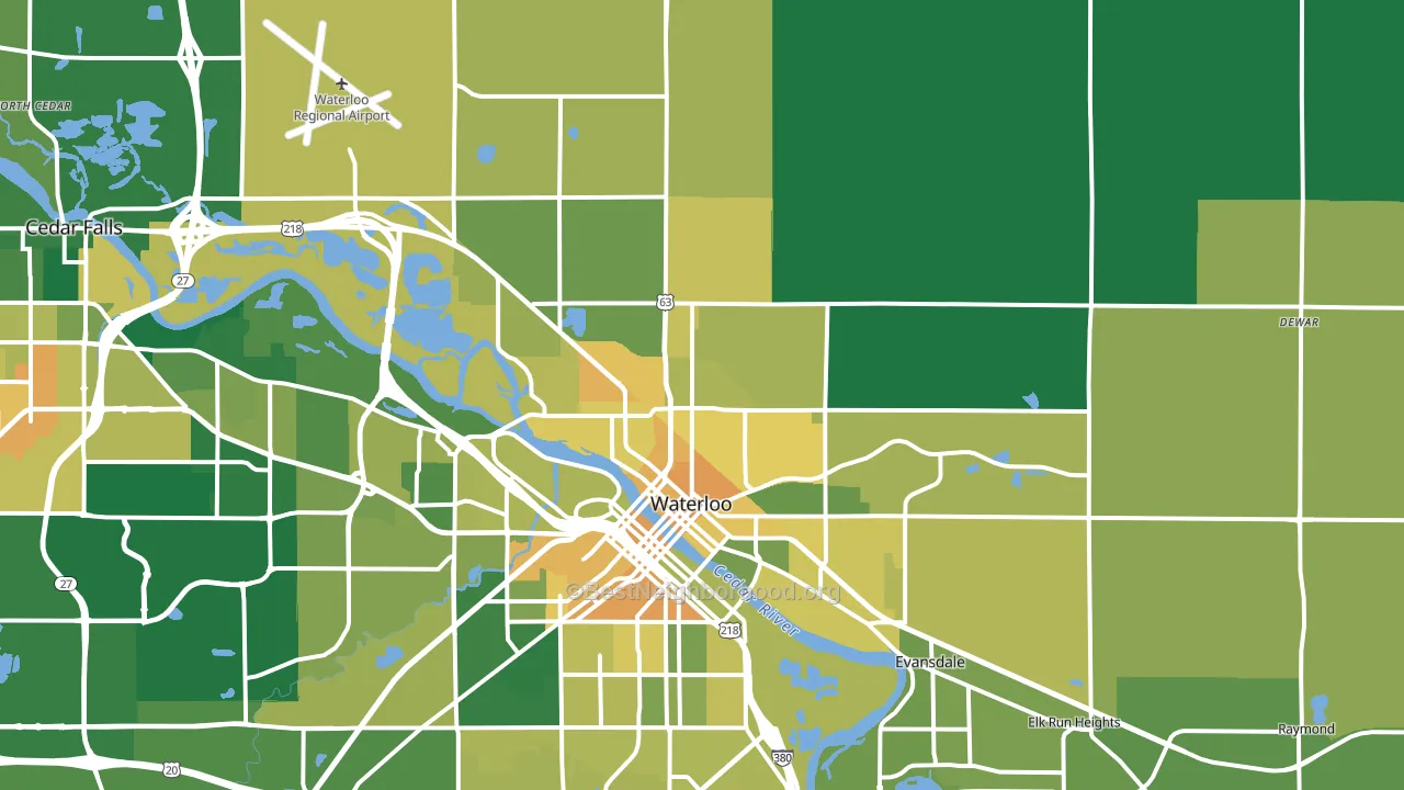 50703, IA block-group voter-turnout map