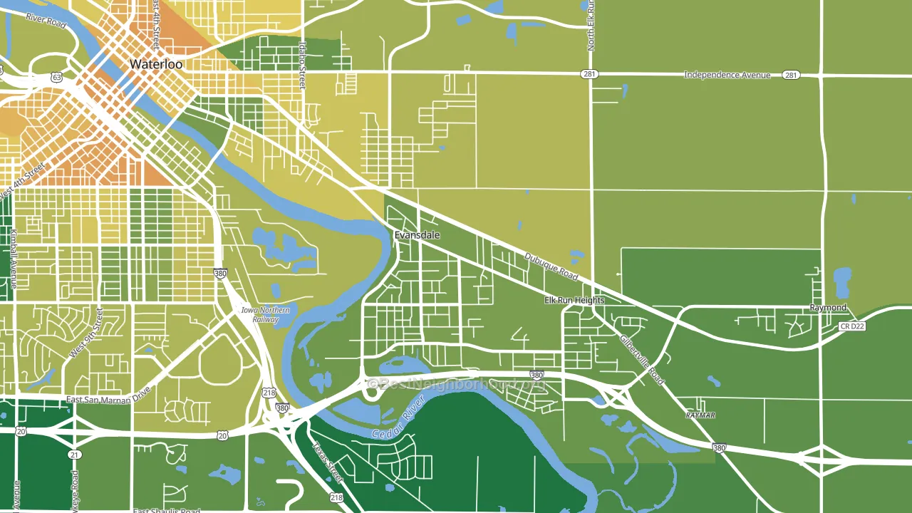 50707, IA block-group voter-turnout map