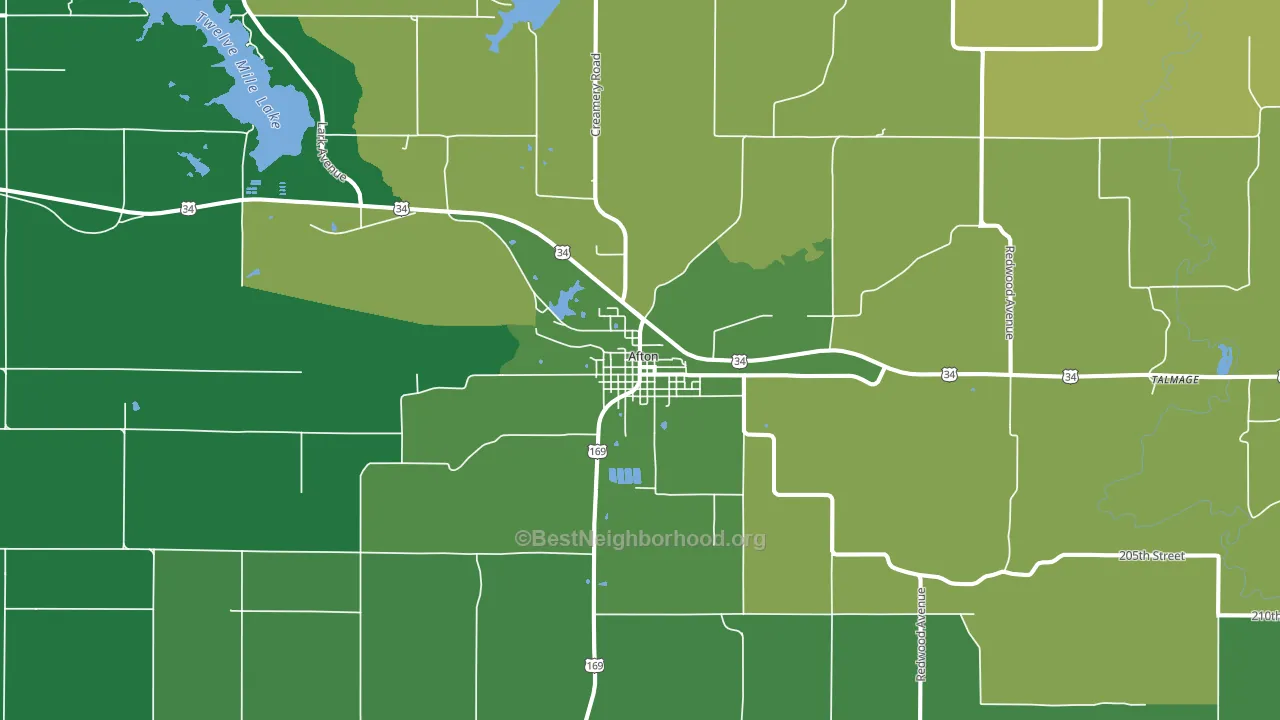 50830, IA block-group voter-turnout map