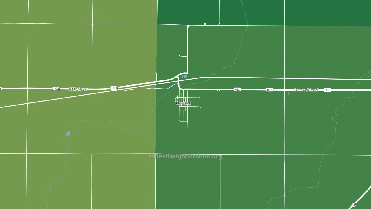 50842, IA block-group voter-turnout map