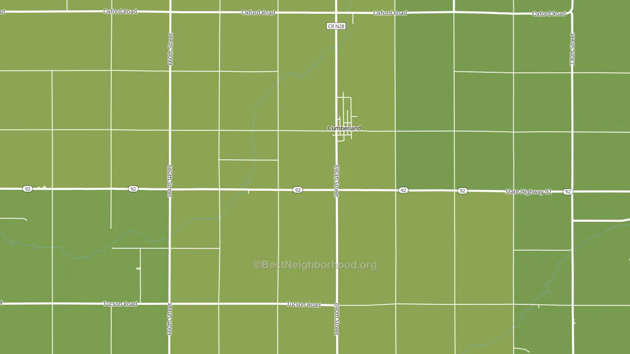 50843, IA block-group voter-turnout map