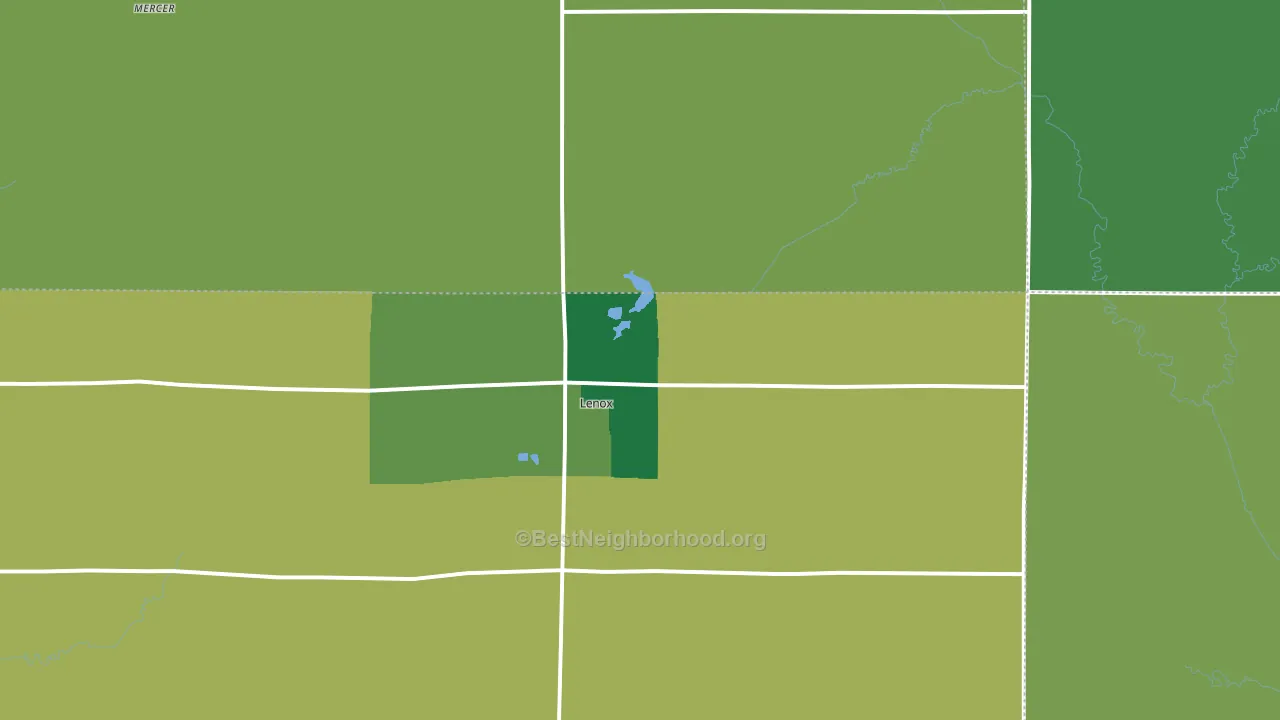 50851, IA block-group voter-turnout map