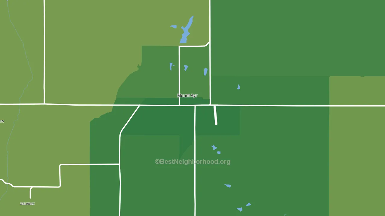 50854, IA block-group voter-turnout map
