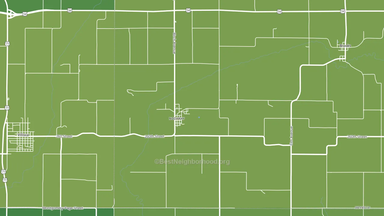 50857, IA block-group voter-turnout map