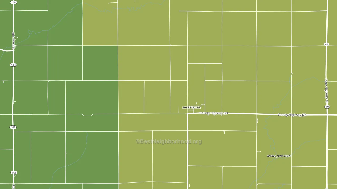 50862, IA block-group voter-turnout map