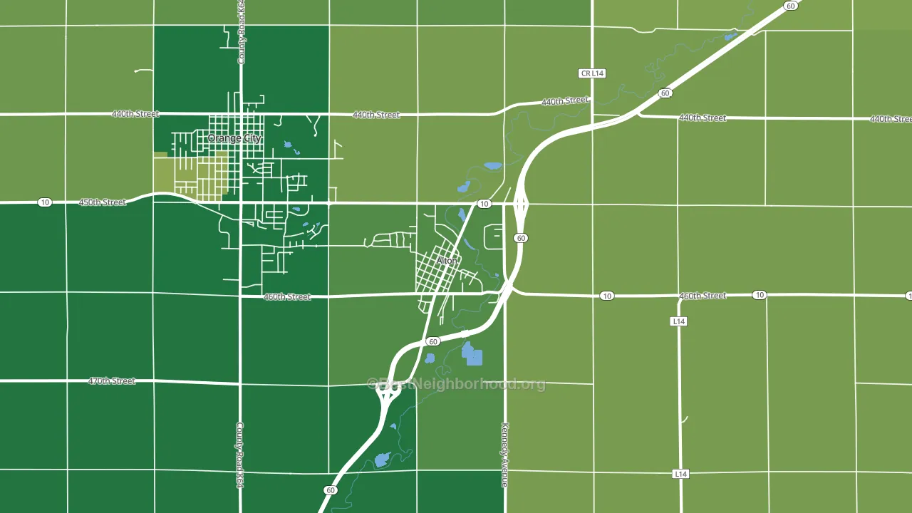 51003, IA block-group voter-turnout map