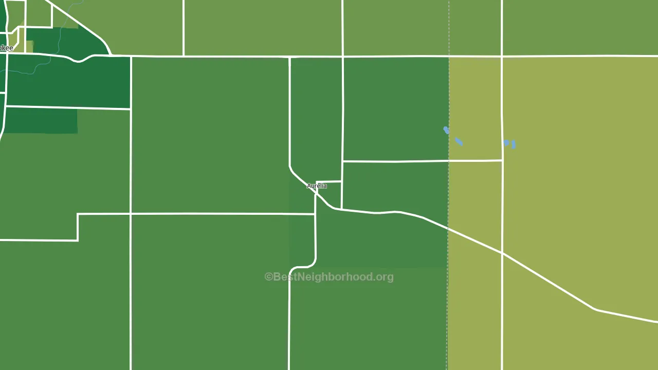 51005, IA block-group voter-turnout map