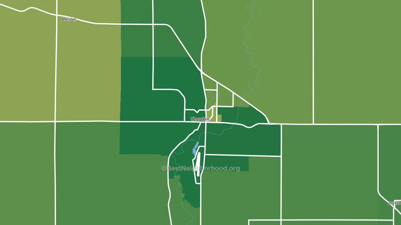 51012, IA block-group voter-turnout map