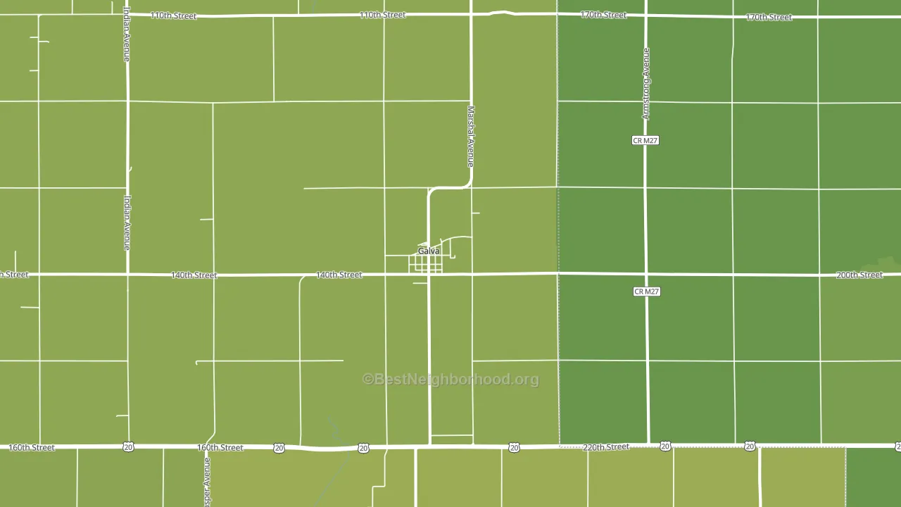 51020, IA block-group voter-turnout map