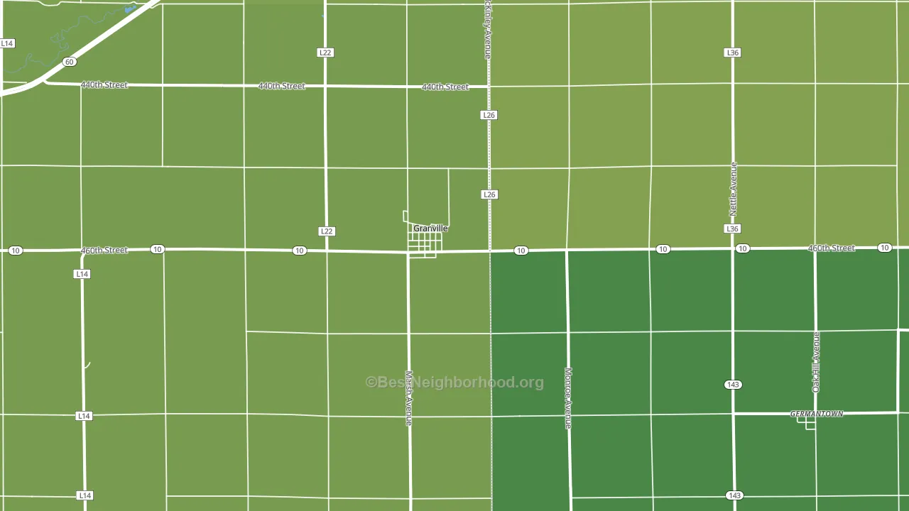 51022, IA block-group voter-turnout map