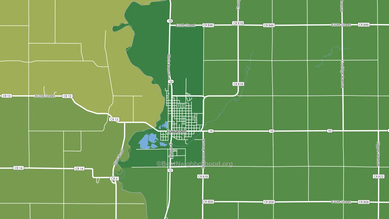 51023, IA block-group voter-turnout map