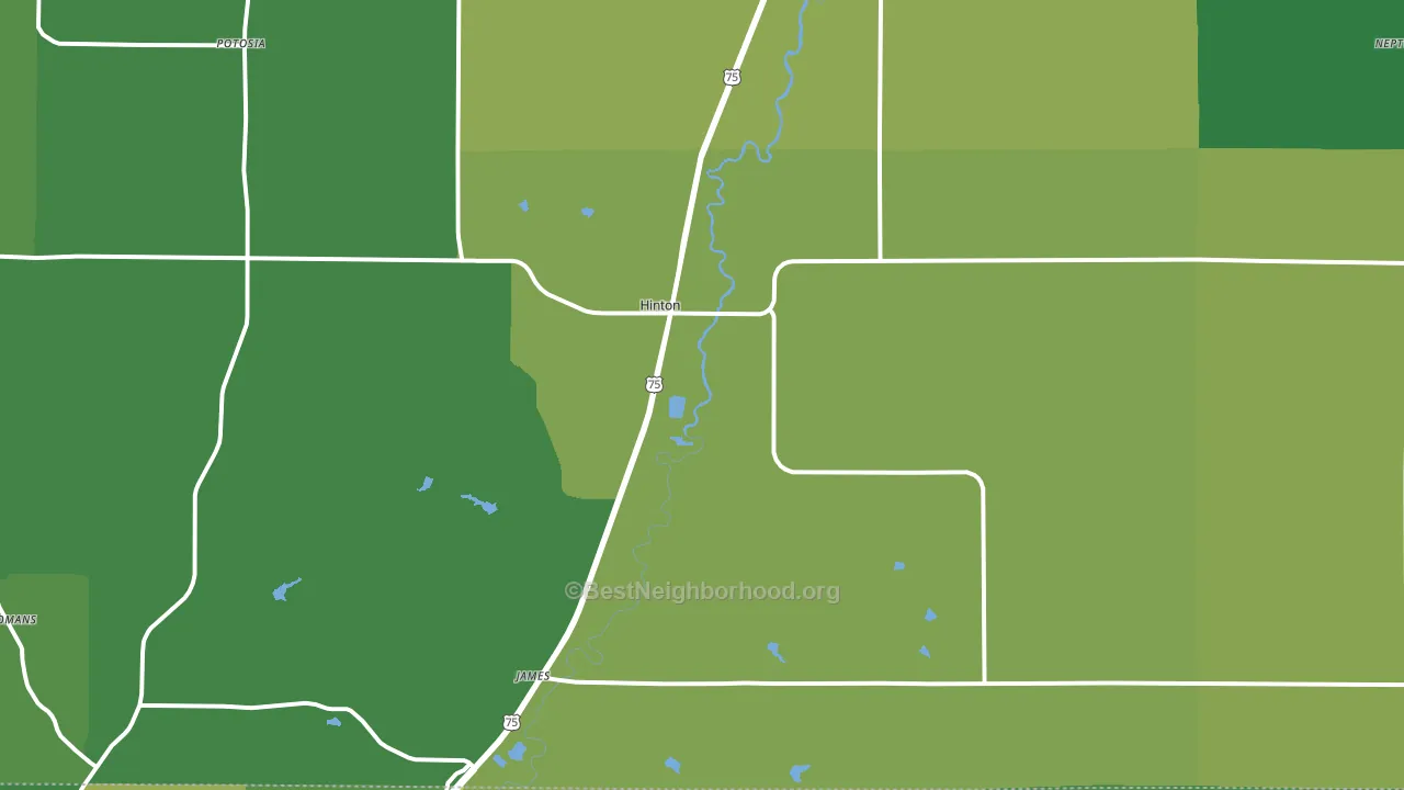 51024, IA block-group voter-turnout map