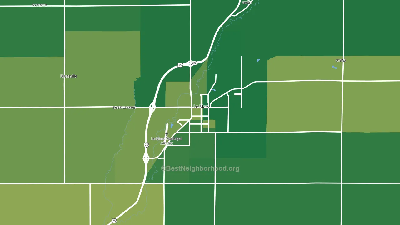 51031, IA block-group voter-turnout map