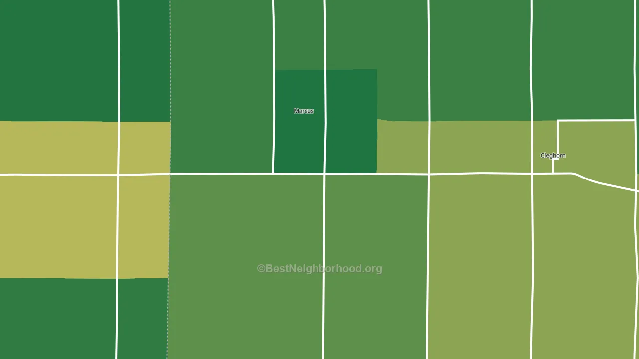 51035, IA block-group voter-turnout map