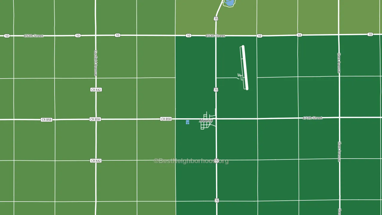 51036, IA block-group voter-turnout map