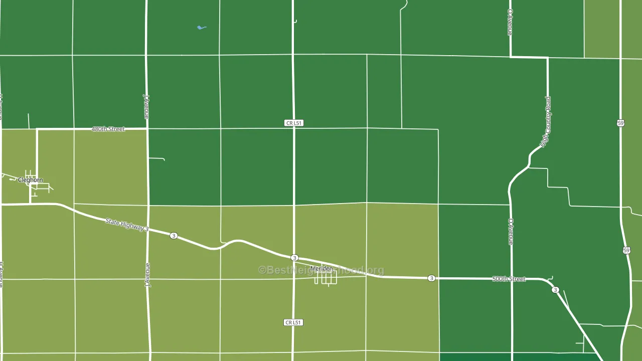51037, IA block-group voter-turnout map