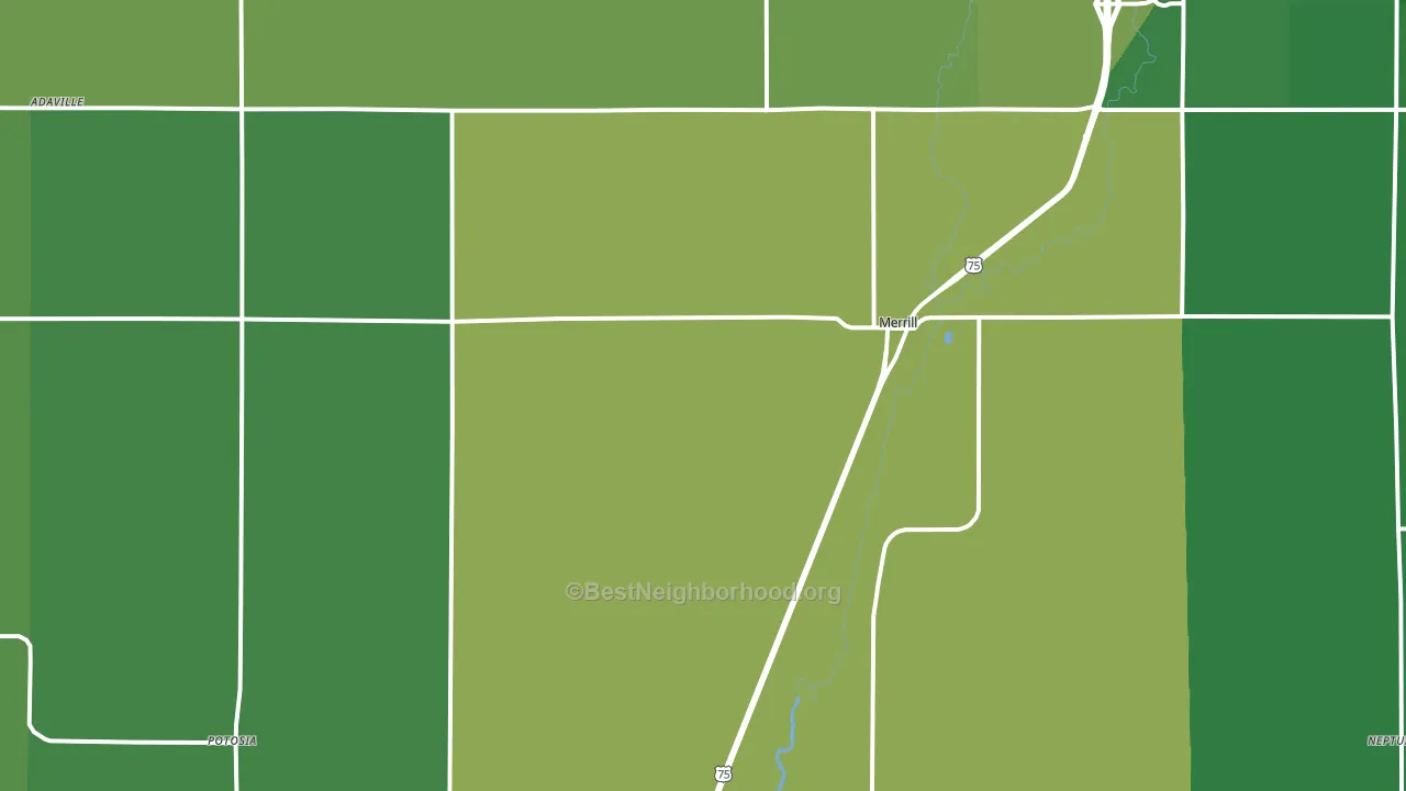 51038, IA block-group voter-turnout map