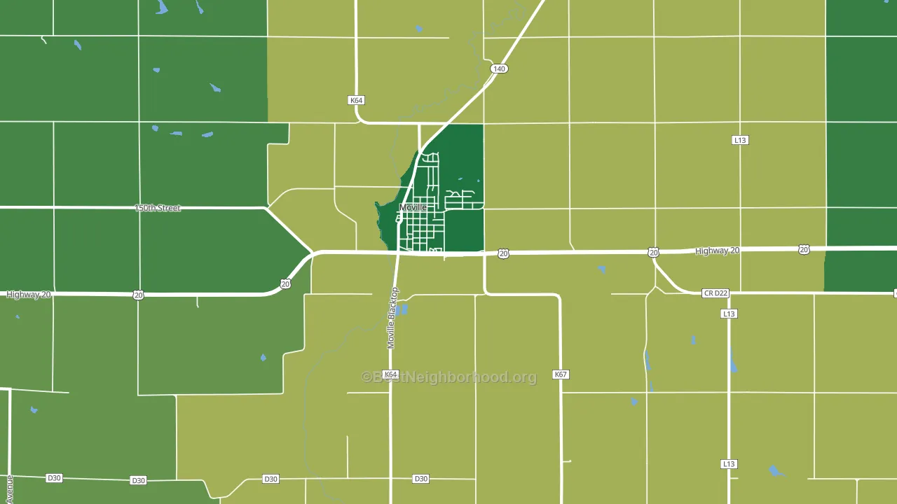 51039, IA block-group voter-turnout map