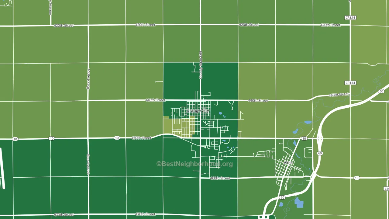 51041, IA block-group voter-turnout map