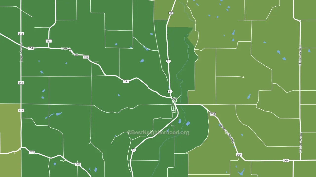 51044, IA block-group voter-turnout map