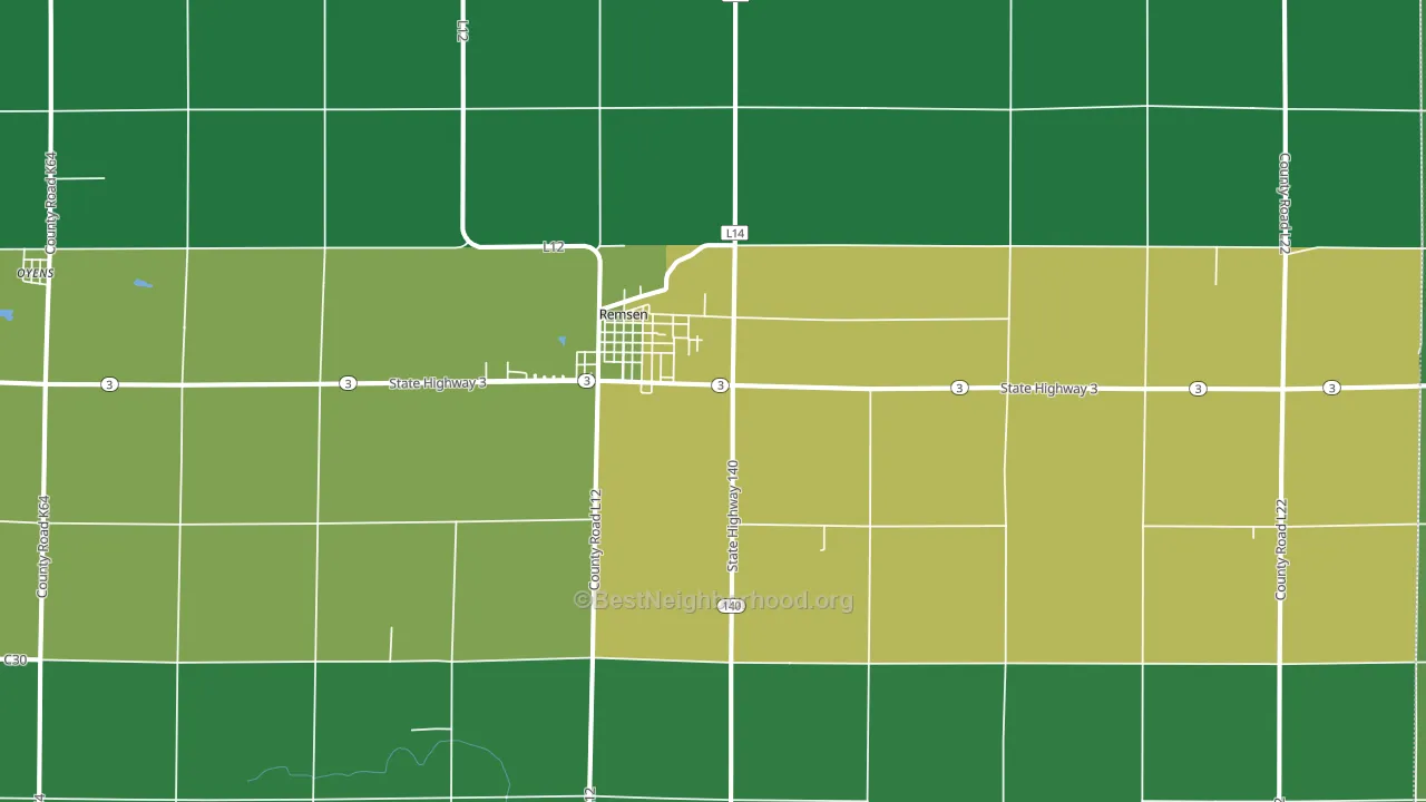 51050, IA block-group voter-turnout map