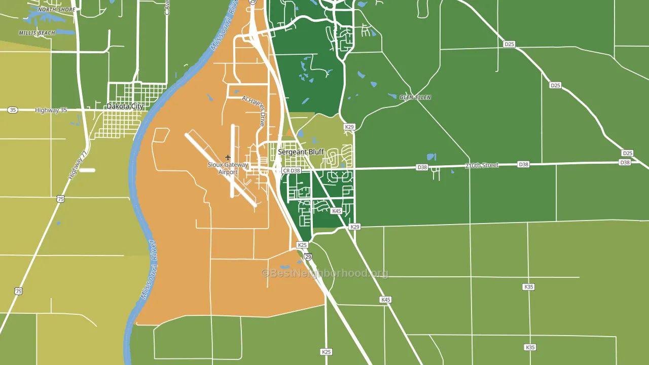 51054, IA block-group voter-turnout map