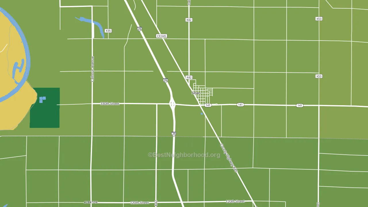 51055, IA block-group voter-turnout map