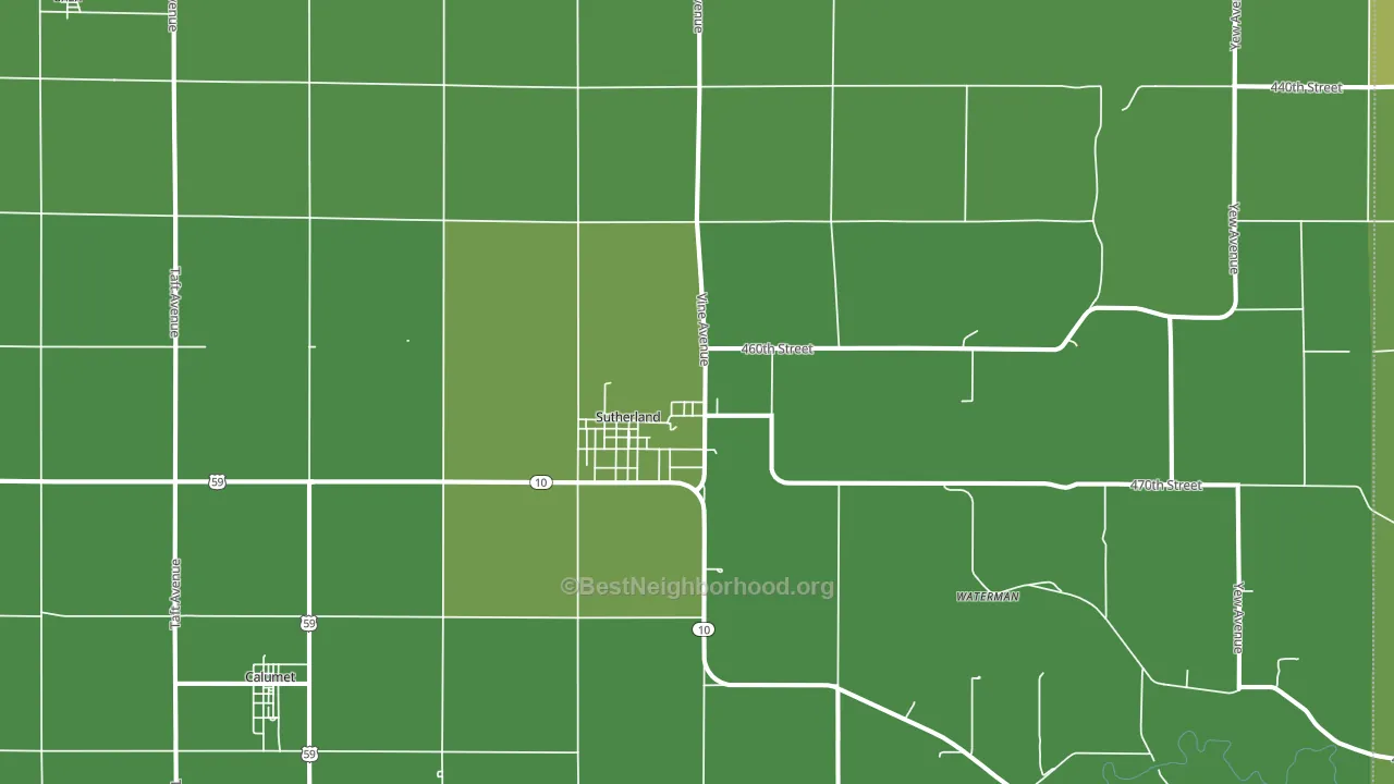 51058, IA block-group voter-turnout map
