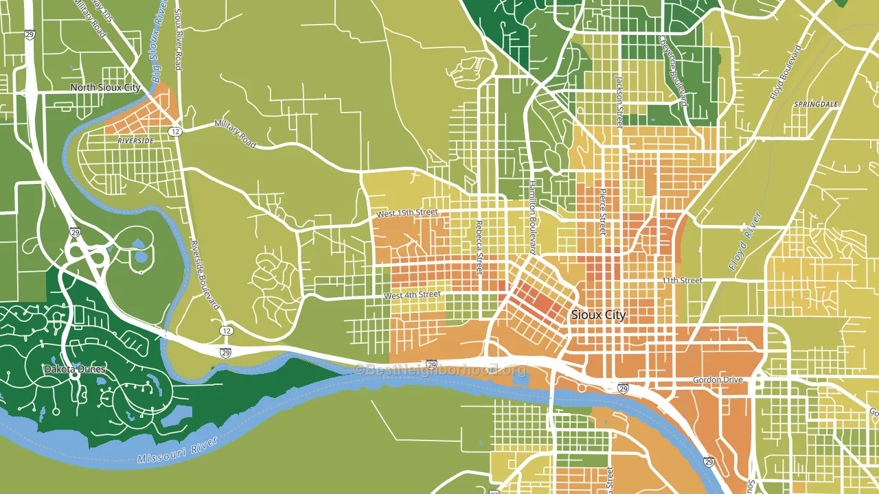 51103, IA block-group voter-turnout map