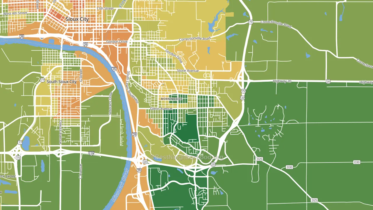 51106, IA block-group voter-turnout map