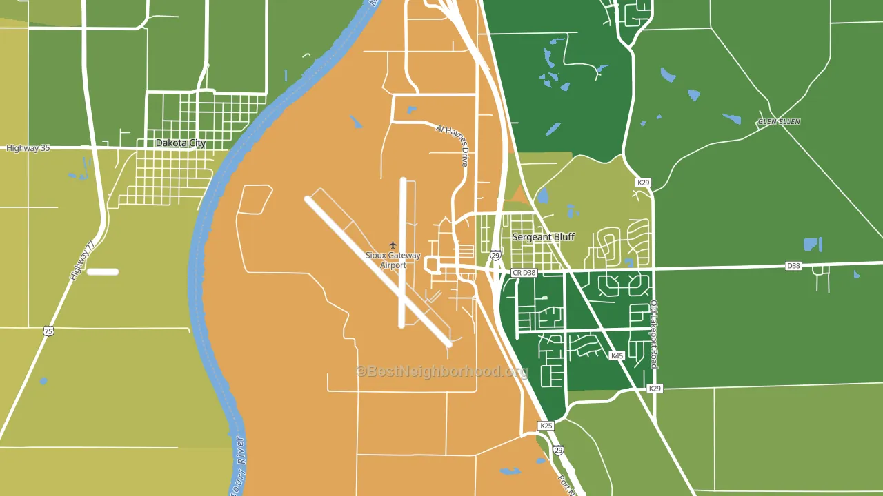 51111, IA block-group voter-turnout map