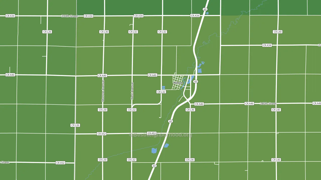 51232, IA block-group voter-turnout map
