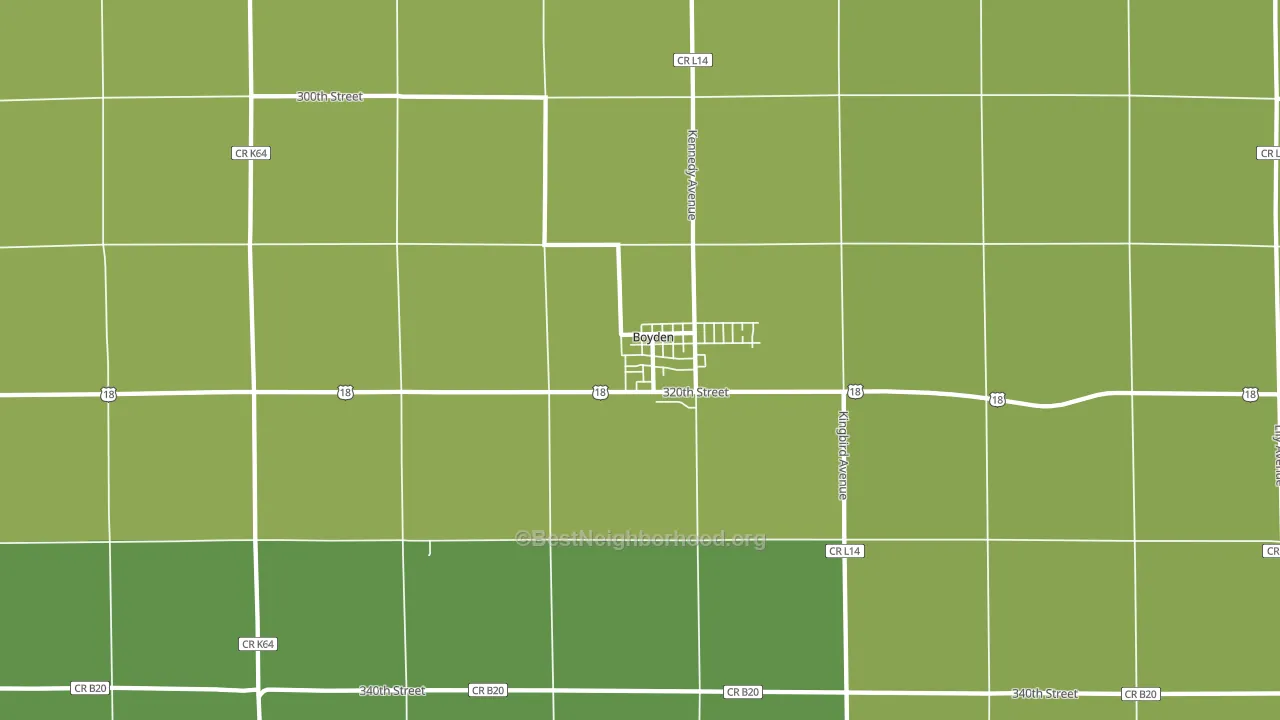 51234, IA block-group voter-turnout map