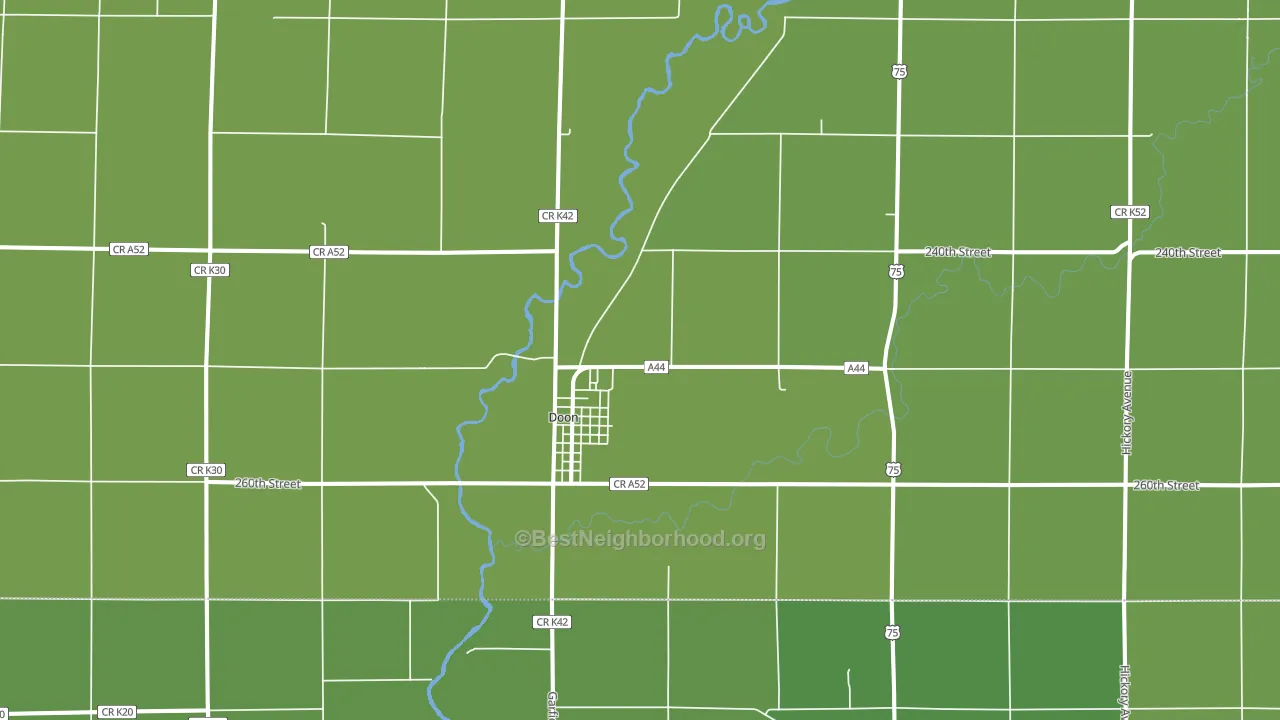 51235, IA block-group voter-turnout map