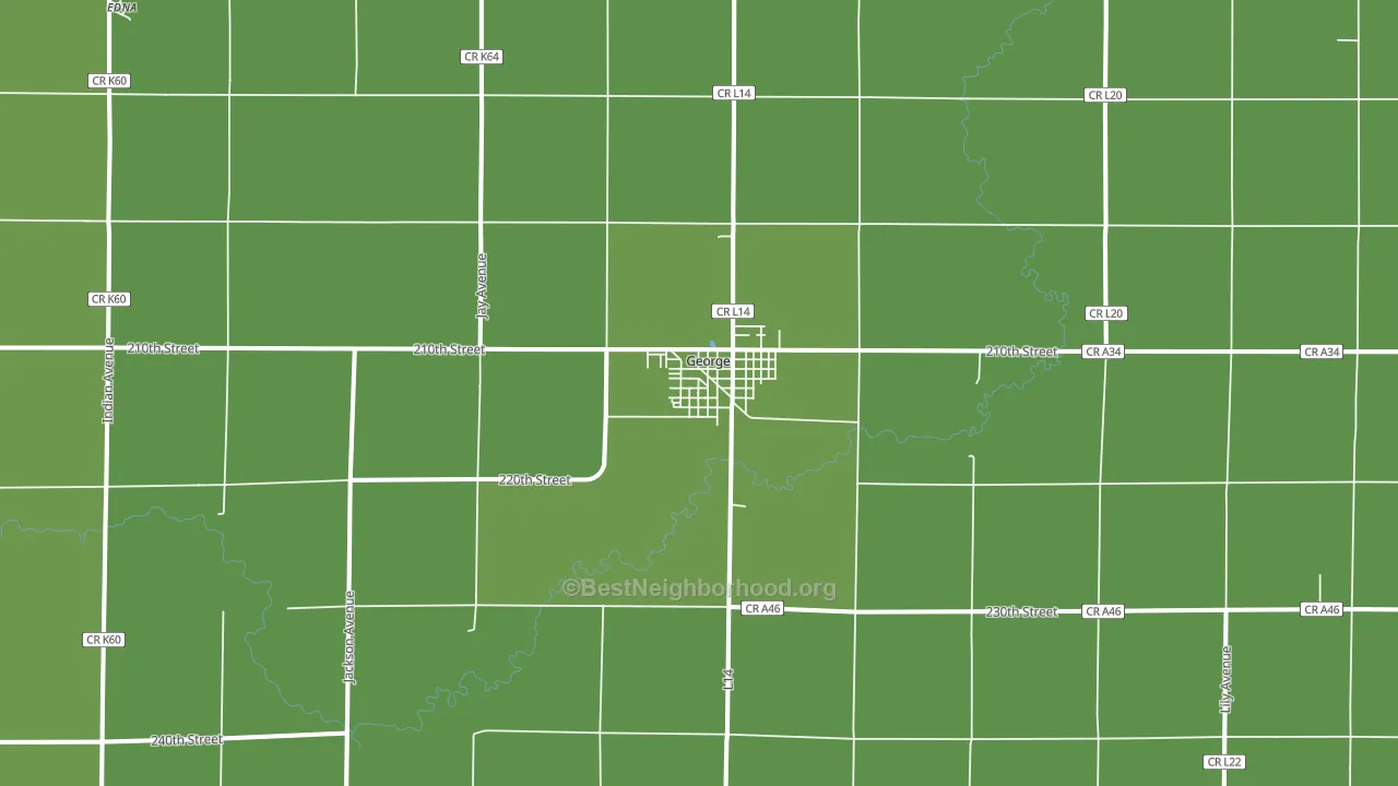 51237, IA block-group voter-turnout map