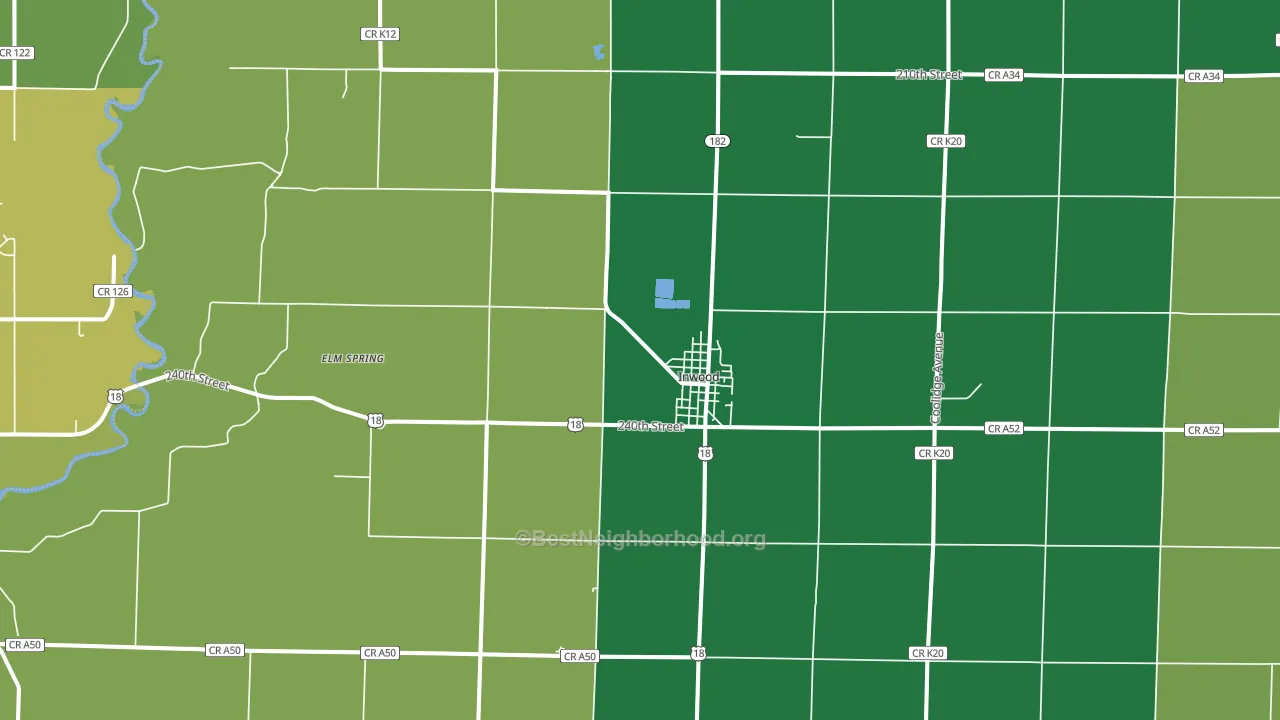 51240, IA block-group voter-turnout map
