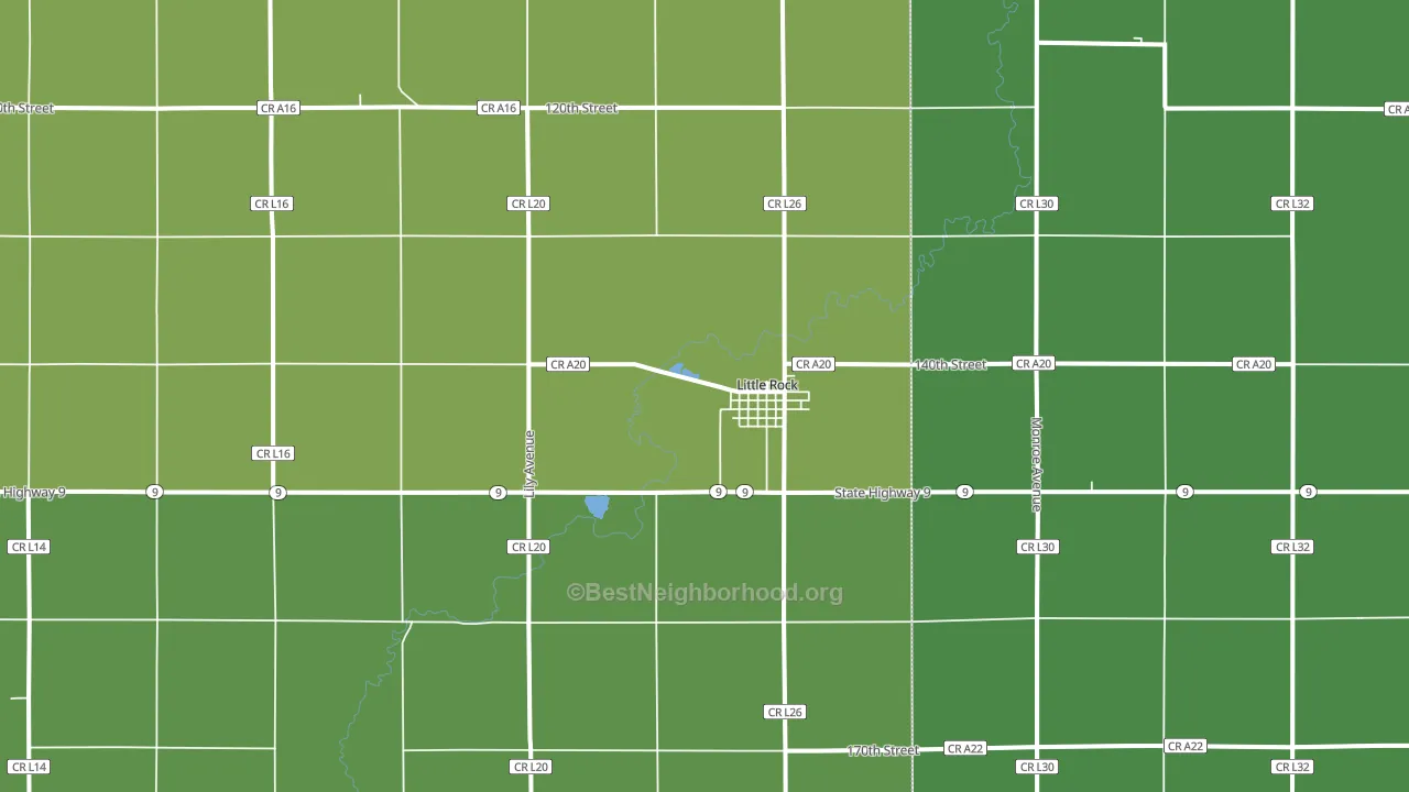 51243, IA block-group voter-turnout map