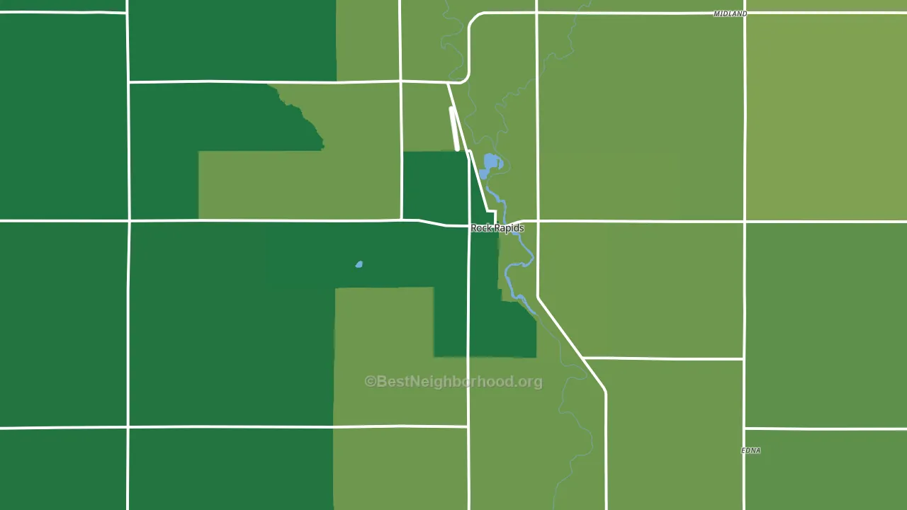 51246, IA block-group voter-turnout map