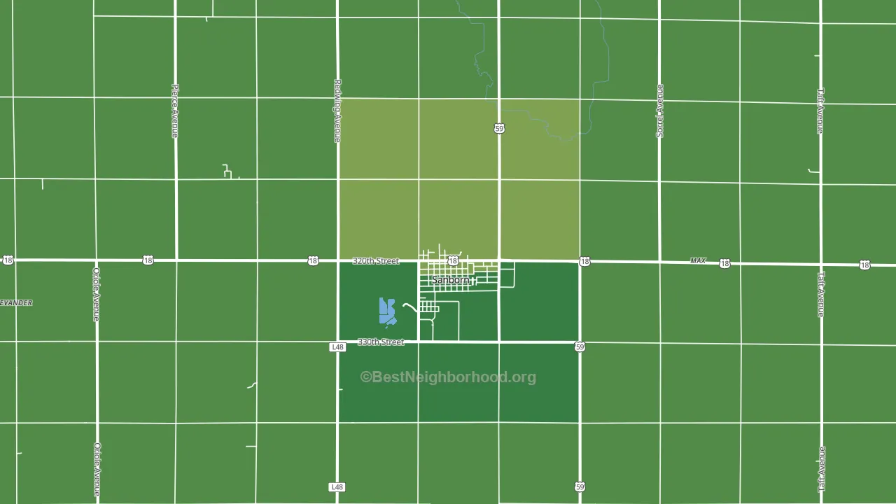 51248, IA block-group voter-turnout map
