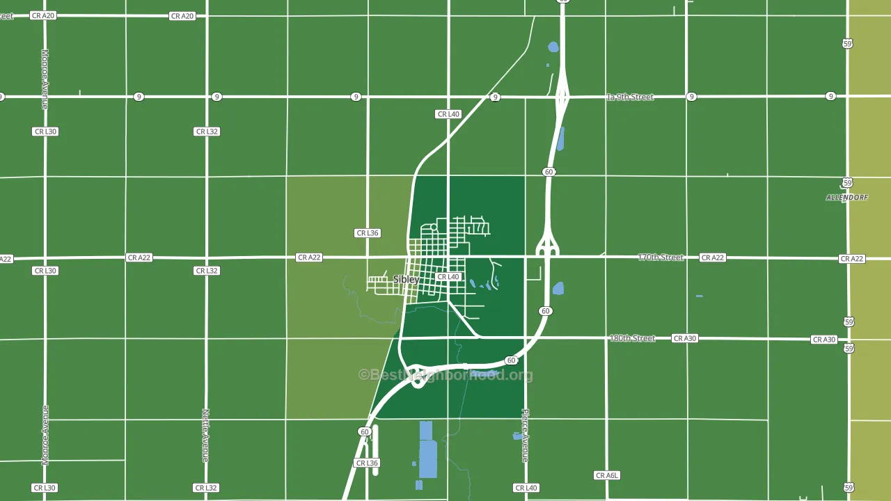 51249, IA block-group voter-turnout map