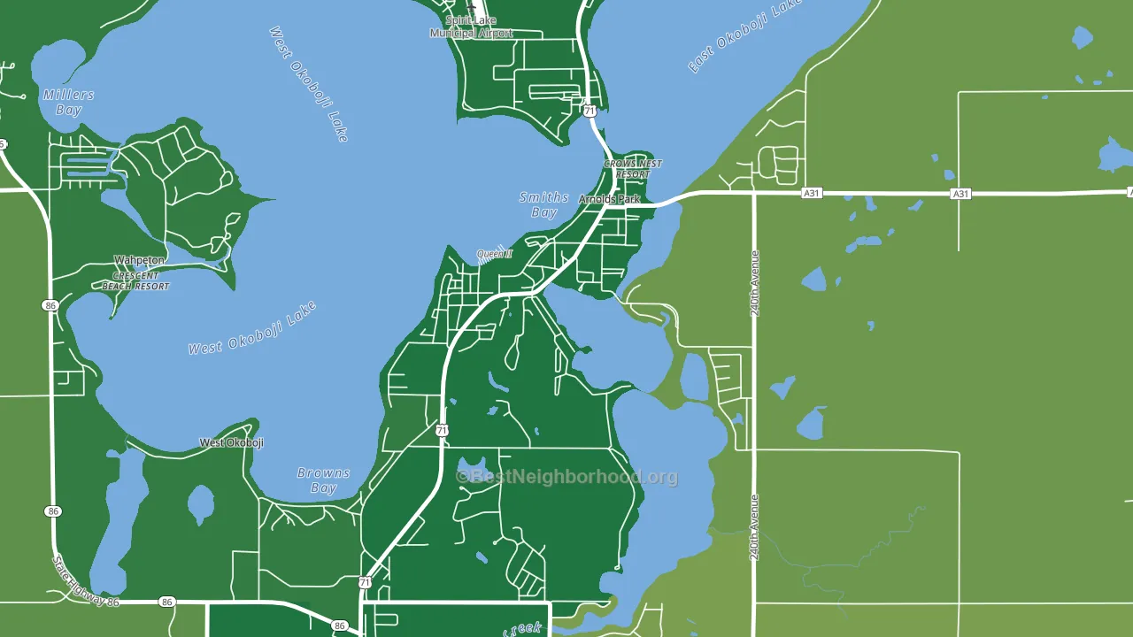 51331, IA block-group voter-turnout map