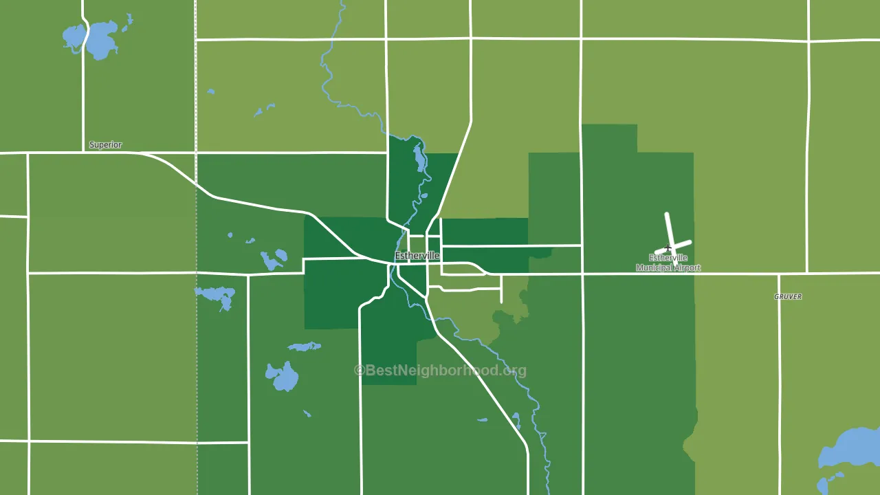 51334, IA block-group voter-turnout map