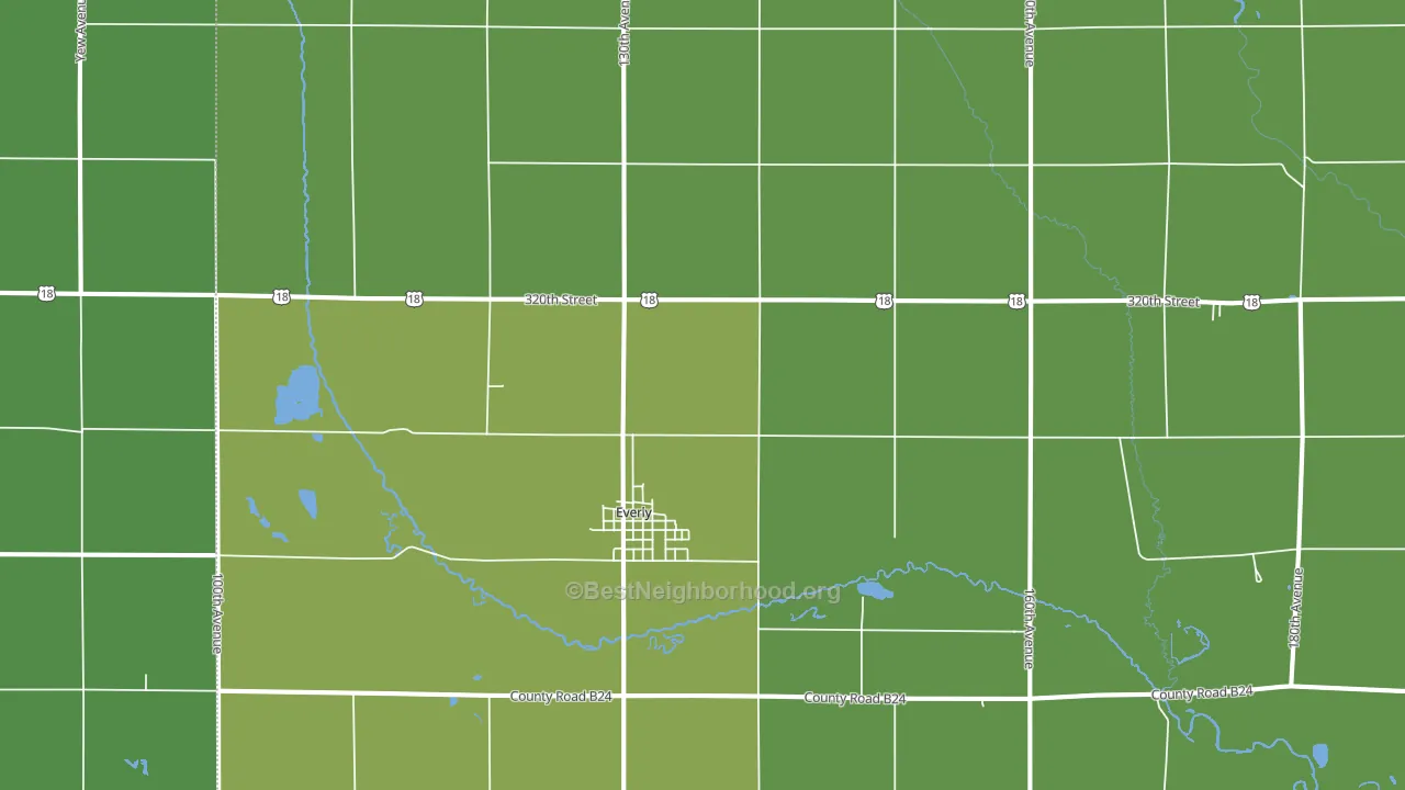 51338, IA block-group voter-turnout map