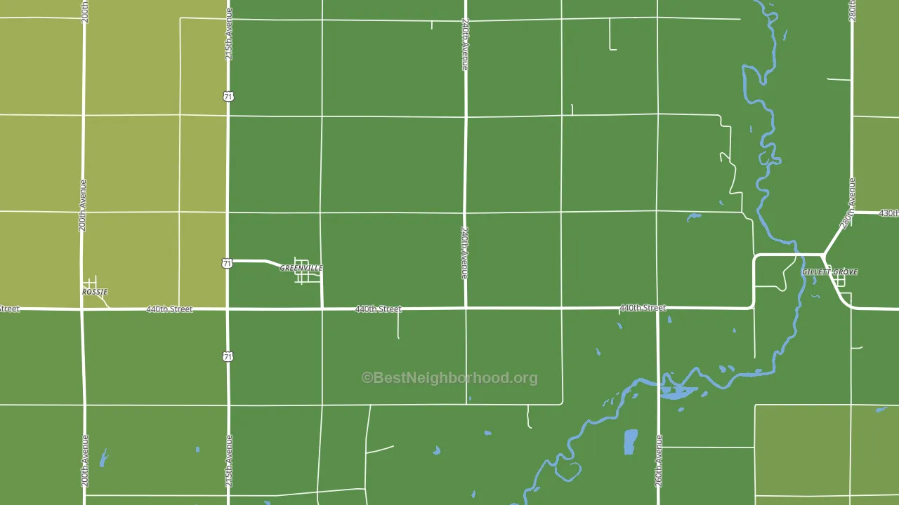 51343, IA block-group voter-turnout map