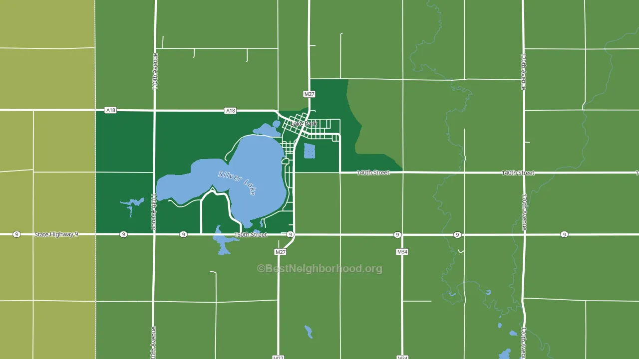 51347, IA block-group voter-turnout map