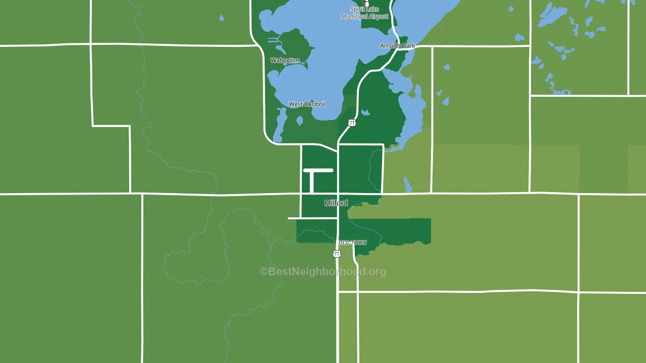 51351, IA block-group voter-turnout map