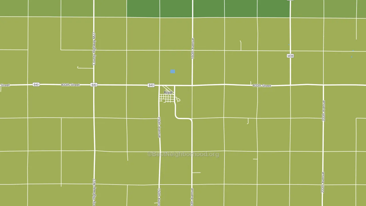 51357, IA block-group voter-turnout map