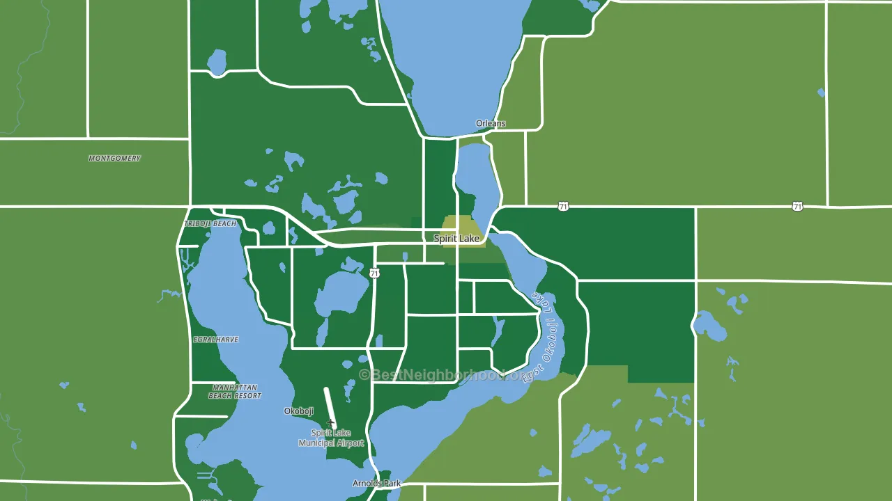 51360, IA block-group voter-turnout map